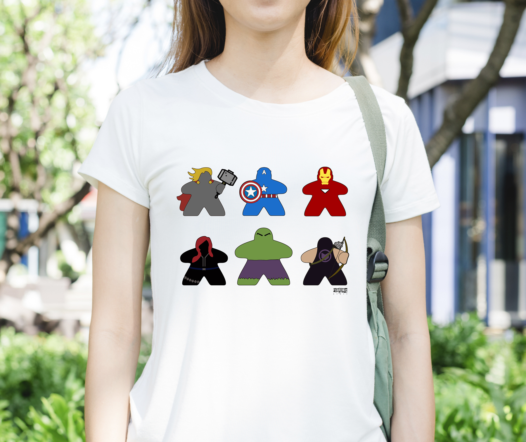estudiante universitario Agarrar Fraude Camiseta Avengers Muñecos Chica | Pandemic Stuff